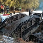 У Чехії перекинувся бронетранспортер